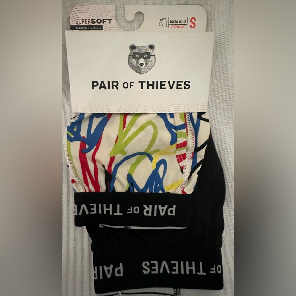 Pair of Thieves Small NEW Unopened Boxer Brief 2 Pack SUPER SOFT